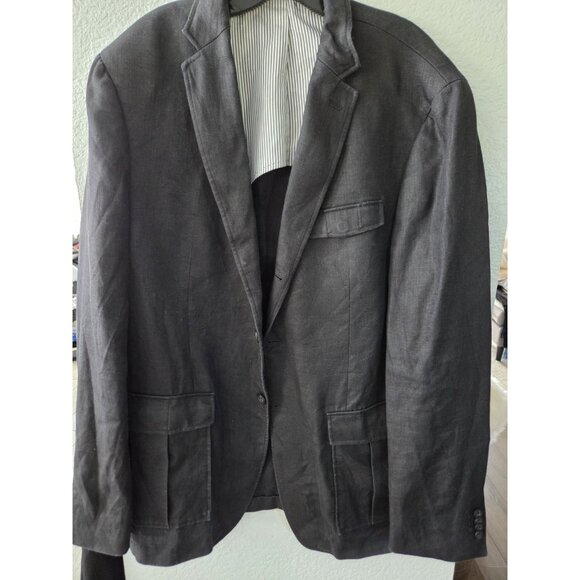 Banana Republic | Men’s Tailored Fit 44L Black LinenJacket. Worn Cuff Edge - Picture 3 of 8